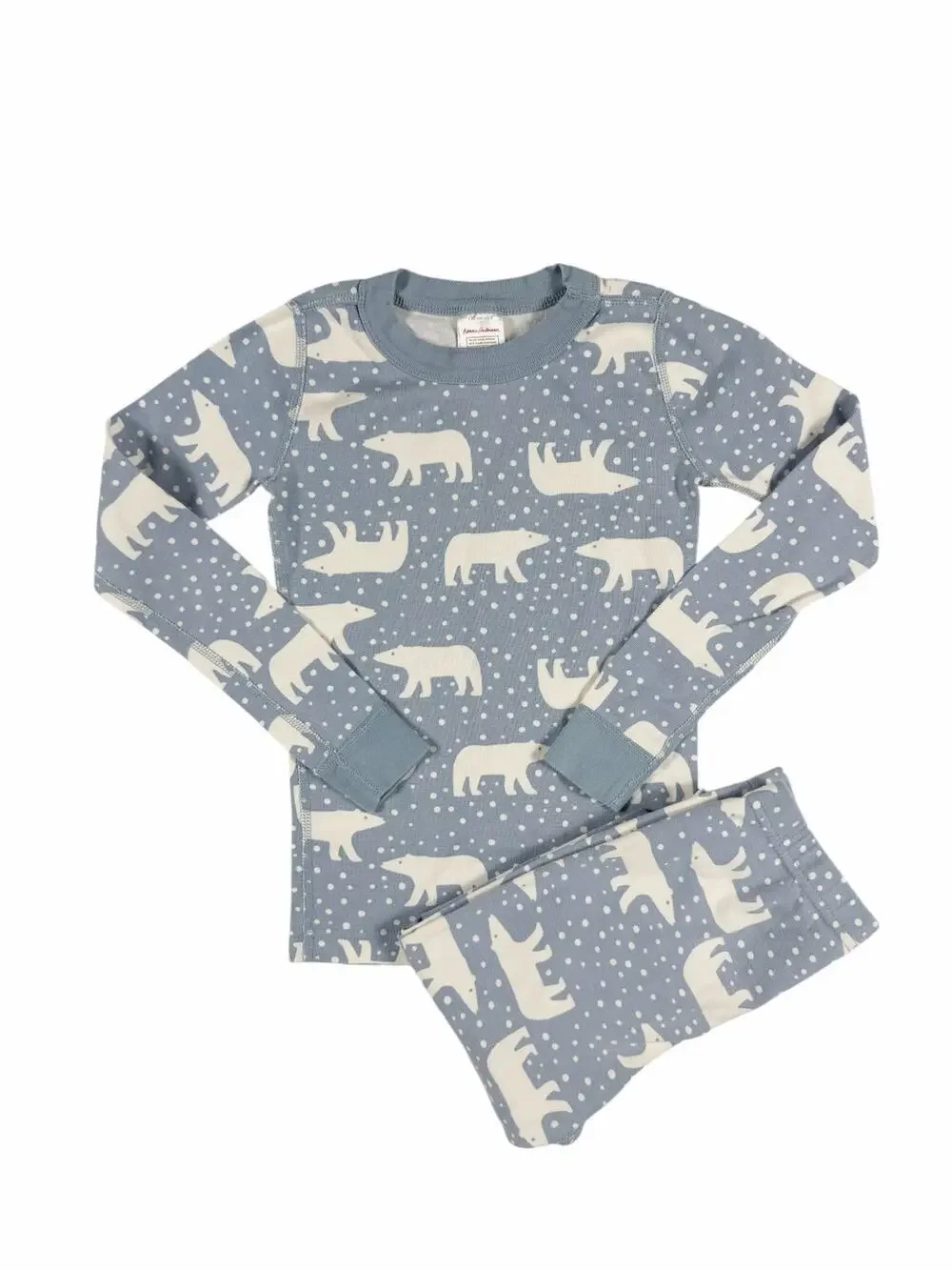 Hanna Andersson Blue Polar Bear Organic Cotton Pajama Set Size 8 (130 cm)
